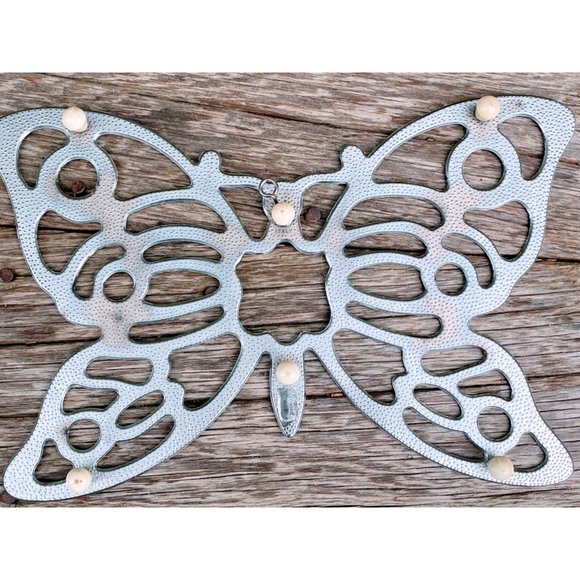 Vintage 1970s Metal Butterfly Footed Trivet Leonard Italy - Picture 8 of 12